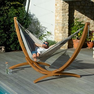 Support de hamac en bois