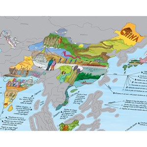 Carte du monde à gratter Beaux Voyages