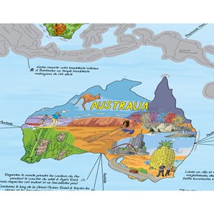 Carte du monde à gratter Beaux Voyages