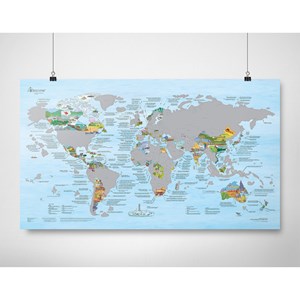Carte du monde à gratter Beaux Voyages