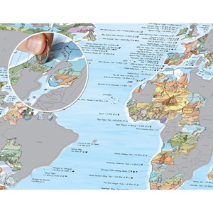 Carte du monde à gratter Randonnées