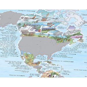 Carte du monde à gratter Randonnées