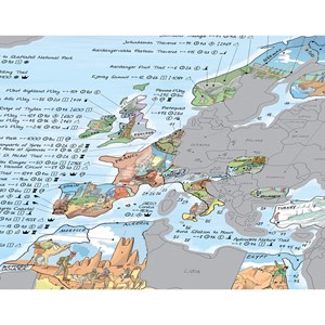 Carte du monde à gratter Randonnées