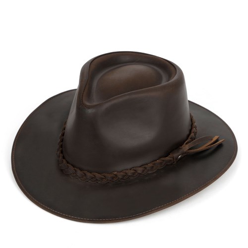 Nature & Découvertes - Chapeau en cuir marron