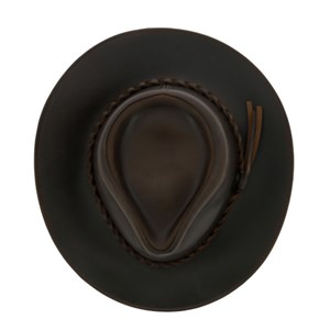 Chapeau en cuir marron M