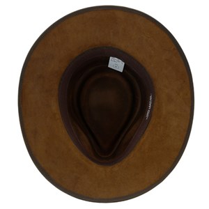 Chapeau en cuir marron L