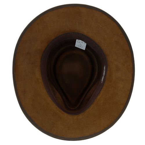 Chapeau en cuir marron XL