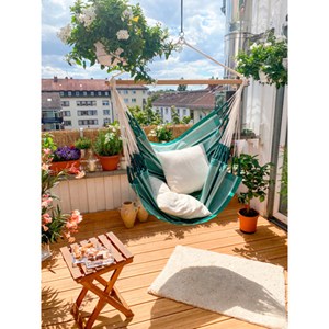 Chaise hamac verte coton bio