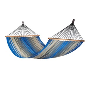 Kit hamac bleu et support en bois