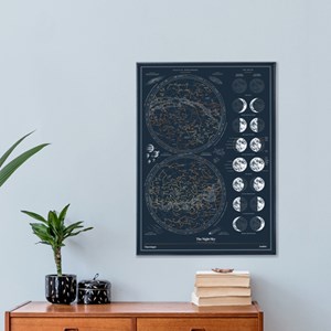 Carte à gratter ciel étoilé