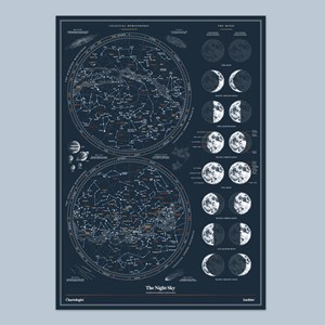 Carte à gratter ciel étoilé