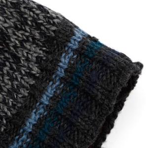 Bonnet en laine gris/bleu