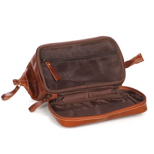 Trousse de toilette en cuir