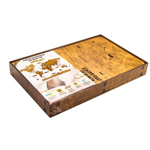 Carte du monde en bois 2D