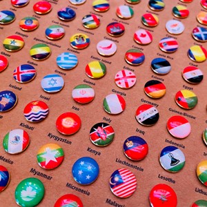 Punaises drapeaux du monde