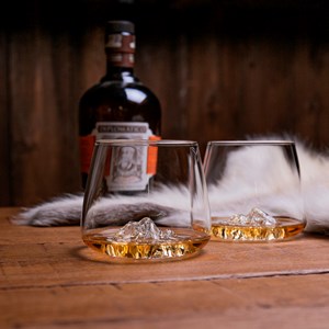 Coffret 2 verres à whisky topographiques
