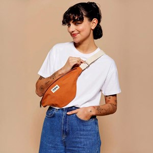 Sac banane coton bio Olivia Hindbag Ocre