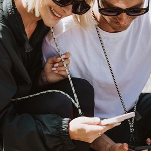 Cordon téléphone réglable Noir