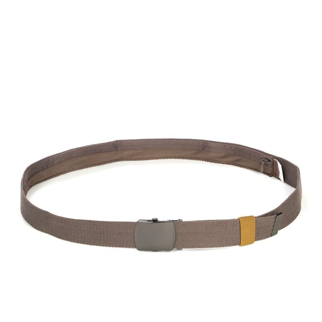 Ceinture De Voyage Nature & Découvertes - Porte-billets Kaki Et Rouge - Très Bon état