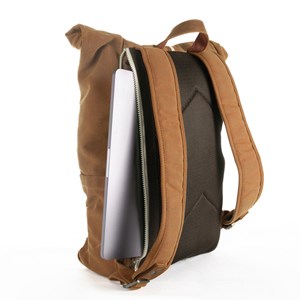 Sac à dos roll-top moutarde