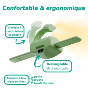 Lampe de lecture Lizia 3 en 1 Vert