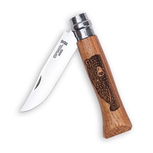Couteau Opinel n°8 gravé ours