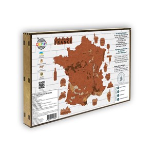 Carte vignobles de France en bois