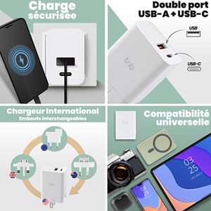 Chargeur de voyage universel
