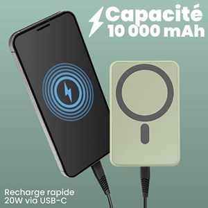 Chargeur magnétique nomade 10 000mAh