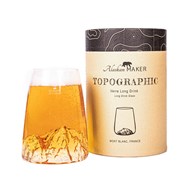 Verre design topographic Mont Blanc