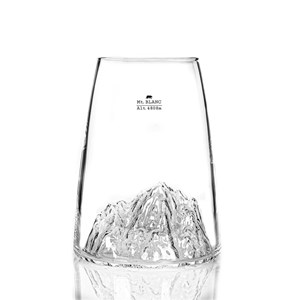 Verre design topographic Mont Blanc