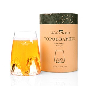 Verre design topographic Grand Canyon