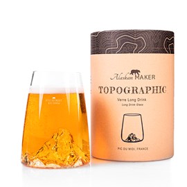 Verre design topographic Pic du Midi