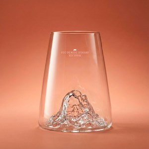 Verre design topographic Pic du Midi d’Ossau France