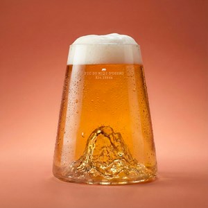 Verre design topographic Pic du Midi d’Ossau France