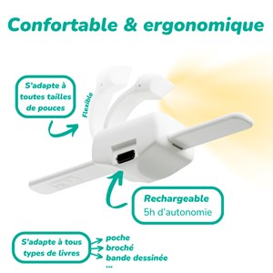 Lampe de lecture Lizia 3 en 1 Blanc