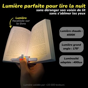 Lampe de lecture Lizia 3 en 1 Blanc