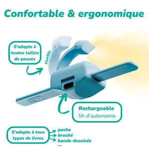 Lampe de lecture Lizia 3 en 1 Bleu