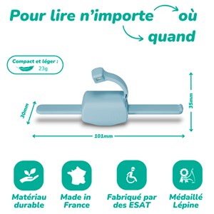 Lampe de lecture Lizia 3 en 1 Bleu