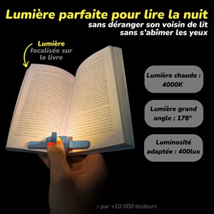 Lampe de lecture Lizia 3 en 1 Bleu