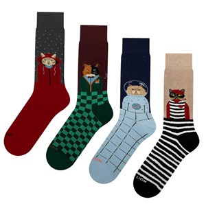 Coffret chaussettes chat L