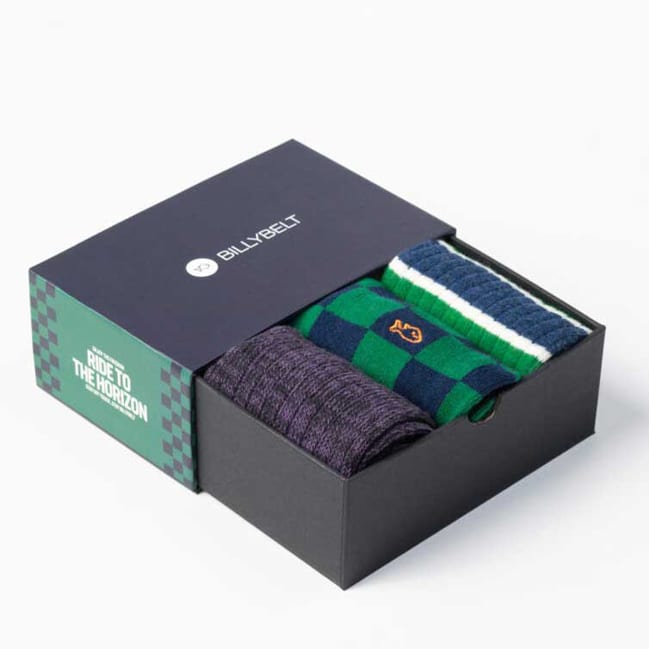Coffret Trio Chaussettes Homme 'Beau Gosse' - 3 Paires Message Humoristique - Taille 39-45