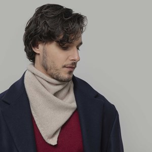 Sophie Scarf en laine recyclée mixte Beige