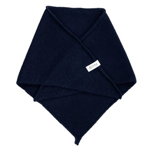 Sophie Scarf en laine recyclée mixte Bleu foncé