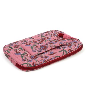Housse de protection ordinateur en coton Rose