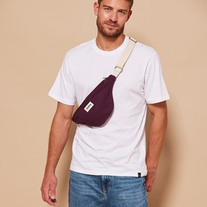 Sac banane coton bio Olivia Hindbag Prune