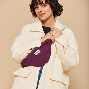 Sac banane coton bio Olivia Hindbag Prune