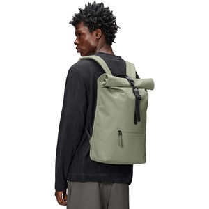Sac à dos roll-top imperméable Rains Sable