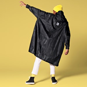 Poncho de pluie recyclé Rainkiss Noir