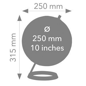 Globe terrestre design 25 cm